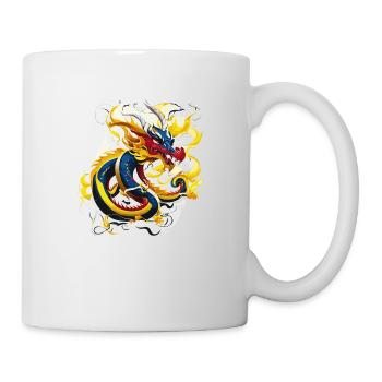 Chinesischer Drache (Kunstsammlung) - Tasse - Weiß - Rechts