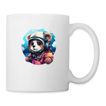 Cute bear in astronaut style. Bear Outfit - Mug - white - Right