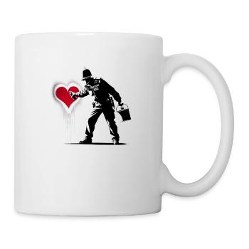 Policeman Street Art - Mug - white - Right