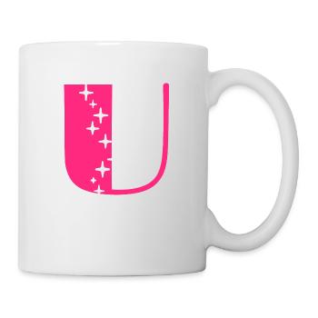 Letter U Glitter - Mug - white - Right