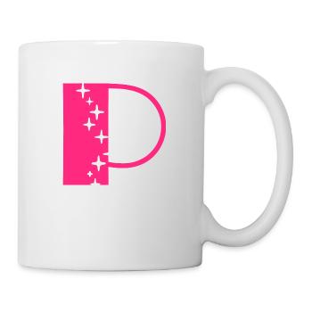 Buchstabe P Glitzer - Tasse - Weiß - Rechts