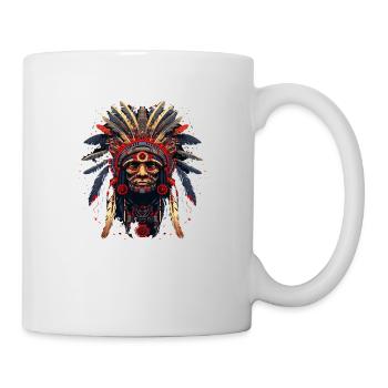 Native American Chief Indian Head Native American - Mug - white - Right