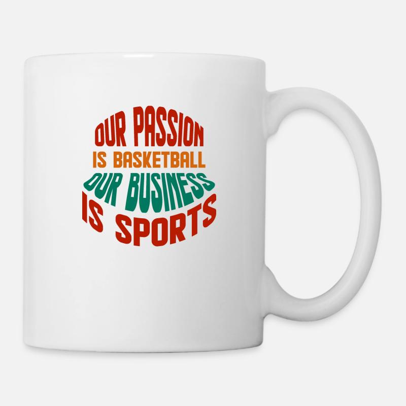 Notre passion, c’est le basket-ball - Mug blanc - blanc