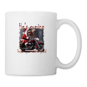 T Rex Santa Claus - Mug - white - Right