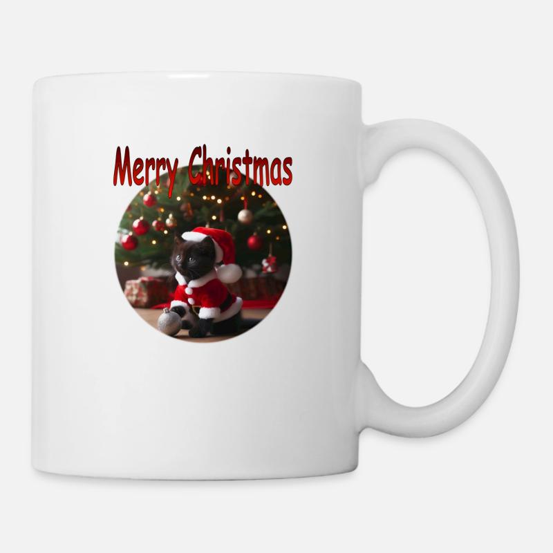 Merry Christmas Cat 01 - Mug - white
