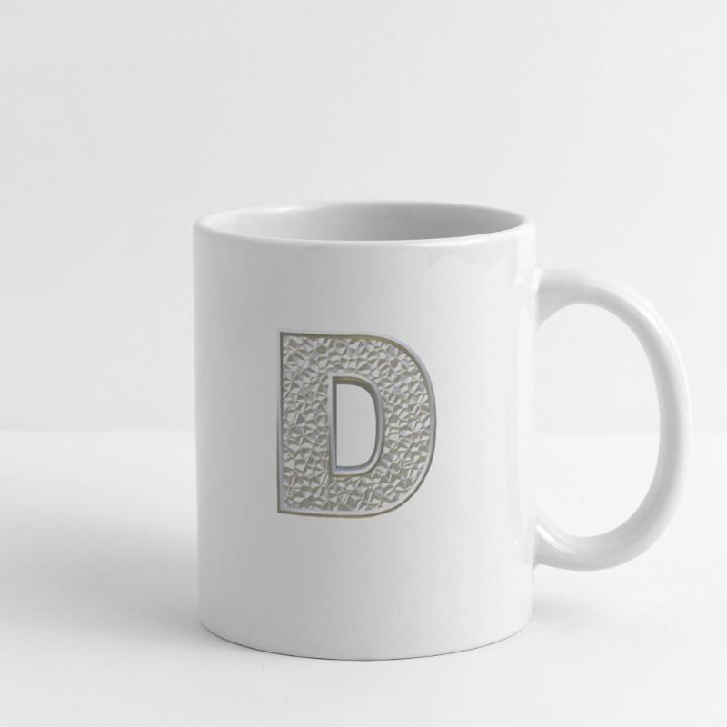 D, letter, letter D, initial, initial D, monogram, Tasse