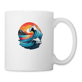 Wave - Sommer - Urlaub - Tasse - Weiß - Rechts