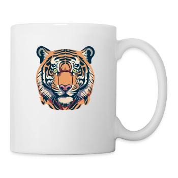 Tiger / König / Dschungel - Tasse - Weiß - Rechts