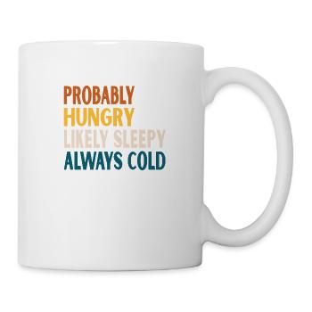 Vintage probably hungry likely sleepy always cold - Mug blanc - blanc - Droite