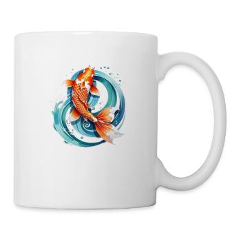Koi Carp - Japanese Fish - Mug - white - Right