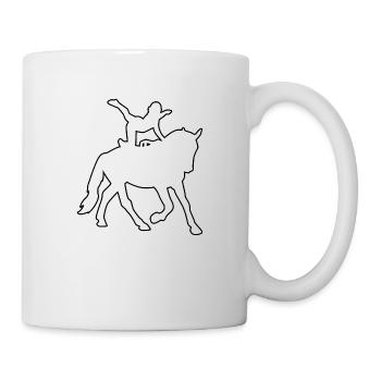 Pferdeperformance Pferdegymnastik Damen - Tasse - Weiß - Rechts