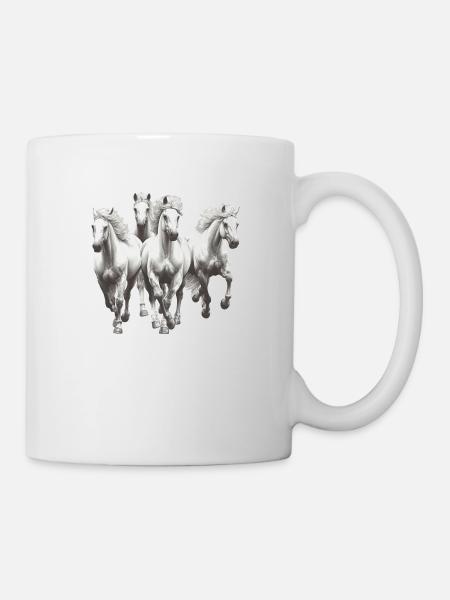 Chevaux - Mug blanc - blanc