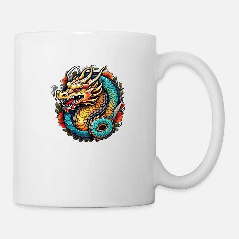 Asian Dragon - Japan - Chinese - Mug - white
