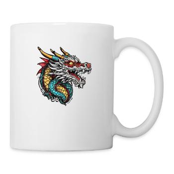 dragon asiatique - japon - chinois - Mug blanc - blanc - Droite