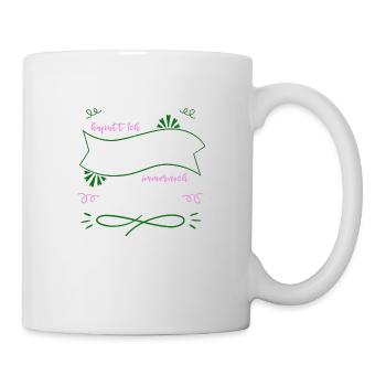 koffein bday ich liebe kaffee baristia weihnachten - Tasse - Weiß - Rechts