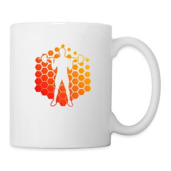 Krafttraining Cardio Gewichtheben Ausdauertraining - Tasse - Weiß - Rechts