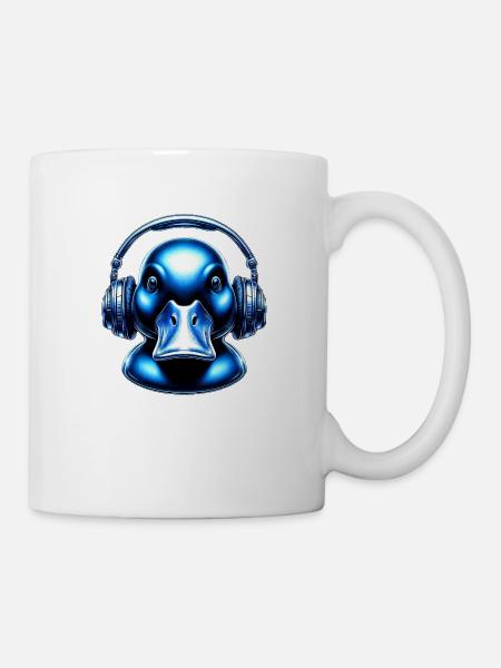 Headphone Duck - Tasse - Weiß