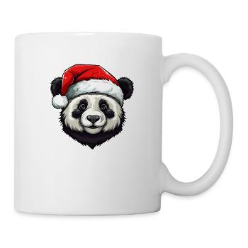 Panda Kopf Weihnachten Christmas - Tasse - Weiß - Rechts
