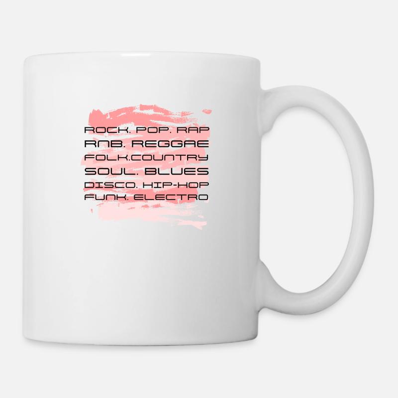 Abstract style design. Music styles. - Mug - white