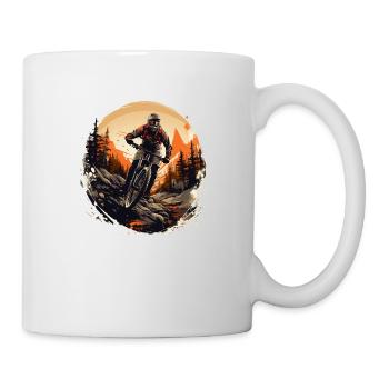 Conception de vélos de montagne pour les vélos électriques et les vététistes - Mug blanc - blanc - Droite