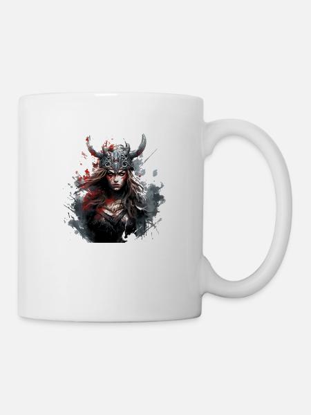 Schildmaid & Valküren Design für Wikinger Fans - Tasse - Weiß