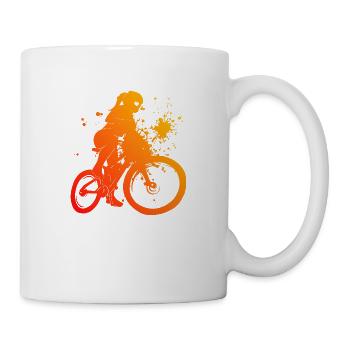 Vététistes VTT Cyclisme Femmes Hommes - Mug blanc - blanc - Droite