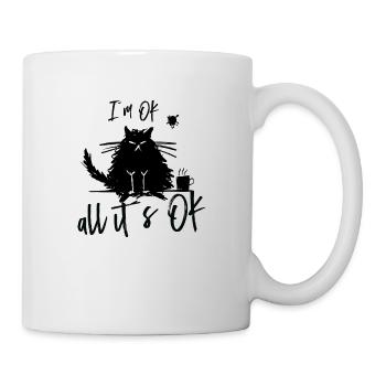 Chat drôle drôle - Mug blanc - blanc - Droite