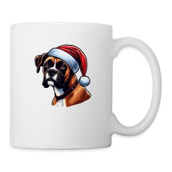 Boxerhund Der Weihnachtsmann - Tasse - Weiß - Rechts