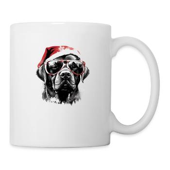Magical Labrador Christmas dog in the snow - Mug - white - Right