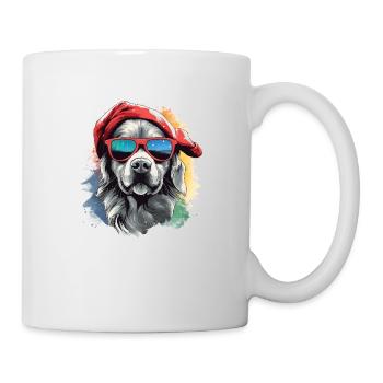 Magical Golden Retriever Christmas Dog in the Snow - Mug - white - Right
