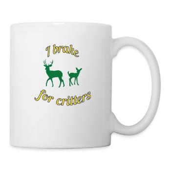 I brake for critters - Mug - white - Right