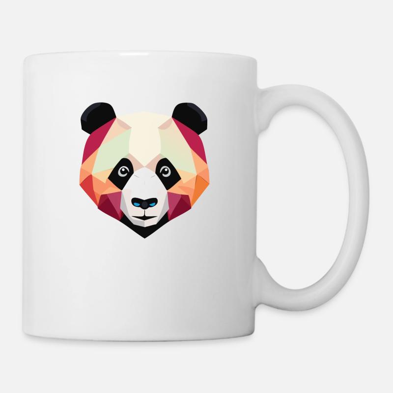 Panda Low Poly - Mug blanc - blanc