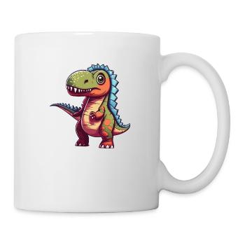 Verwirrter T-Rex - Tasse - Weiß - Rechts