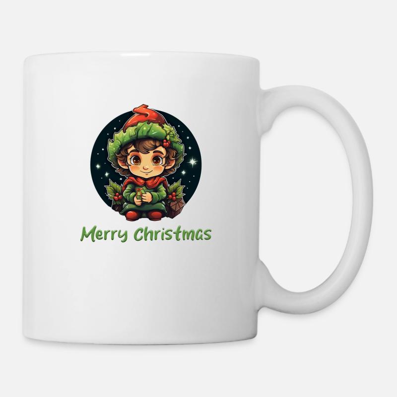 Joyeux Noël Elfe Souhaits Joyeux Noël - Mug blanc - blanc
