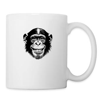 Laughing monkey chimpse rejoices - Mug - white - Right