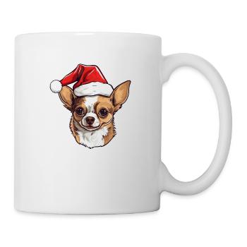 Chihuahua Dog Christmas Head - Mug - white - Right