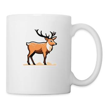 Reindeer Christmas Drawing - Mug - white - Right