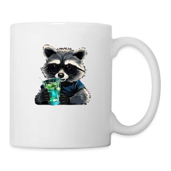 Waschbär Limo - Tasse - Weiß - Rechts