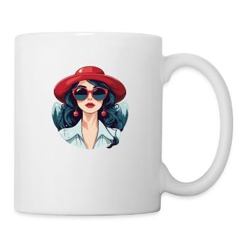 Girl Christmas Illustration - Mug - white - Right