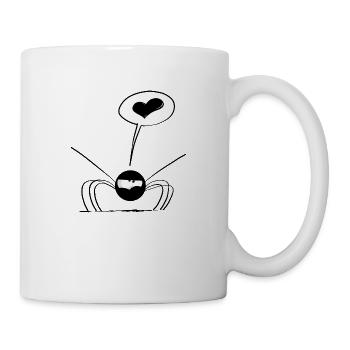 Beth die Spinne - Das große Herz - Tasse - Weiß - Rechts