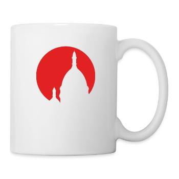 Sacré-Cœur Montmartre Paris silhouette rouge - Mug blanc - blanc - Droite