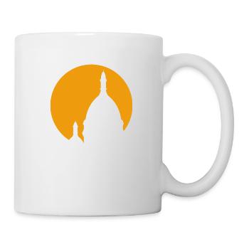 Sacré-Cœur Montmartre Paris silhouette jaune - Mug blanc - blanc - Droite