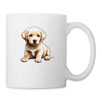 Süßer Labrador Welpe Frauen Mädchen Geschenk - Tasse - Weiß - Rechts