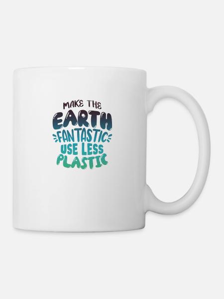 Réduire le plastique - Mug blanc - blanc