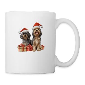 Merry Christmas Dogs - Tasse - Weiß - Rechts