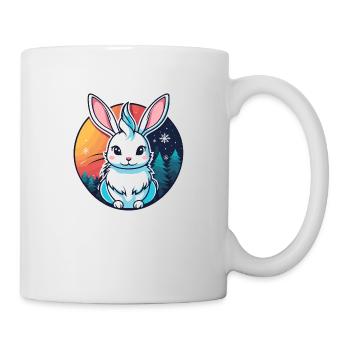 Illustration de Noël lapin - Mug blanc - blanc - Droite