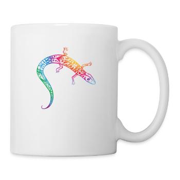 Bunte Eidechse - Tasse - Weiß - Rechts