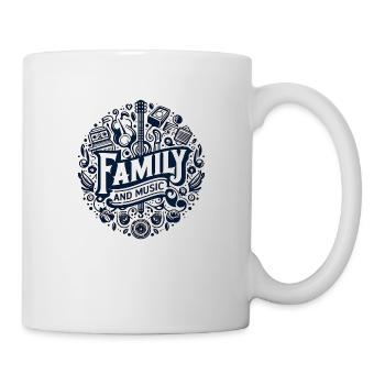 familie musik vater genre elternschaft audio band - Tasse - Weiß - Rechts
