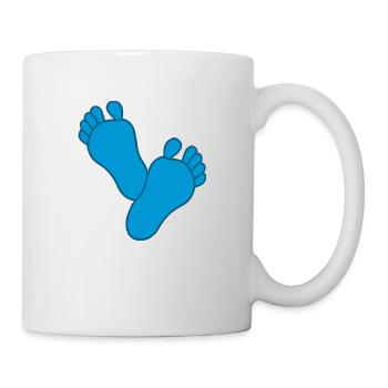 Bébé Pieds Garçon - Mug blanc - blanc - Droite