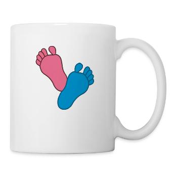 Baby Feet Girl Boy - Mug - white - Right